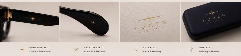 Dettagli eyewear e valori del brand LUMEN OPTICAL